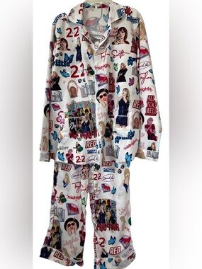 Taylor Swift Eras All Over Silkie Graphic Pajama Set